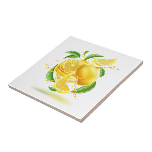Azulejo cerâmico/Trivet-Lemons Azulejo cerâmico