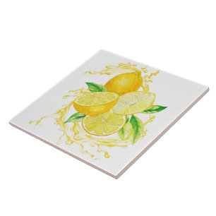 Azulejo cerâmico/Trivet-Lemons Azulejo cerâmico