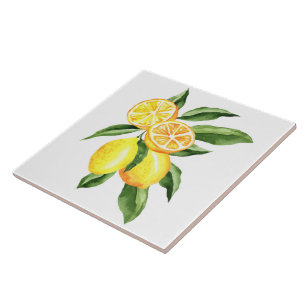 Azulejo cerâmico/Trivet-Lemons Azulejo cerâmico