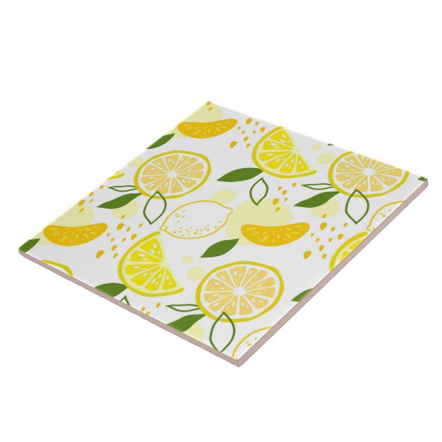 Azulejo cerâmico/Trivet-Lemons Azulejo cerâmico (Lateral)