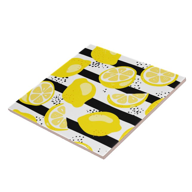 Azulejo cerâmico/Trivet-Lemons Azulejo cerâmico (Lateral)