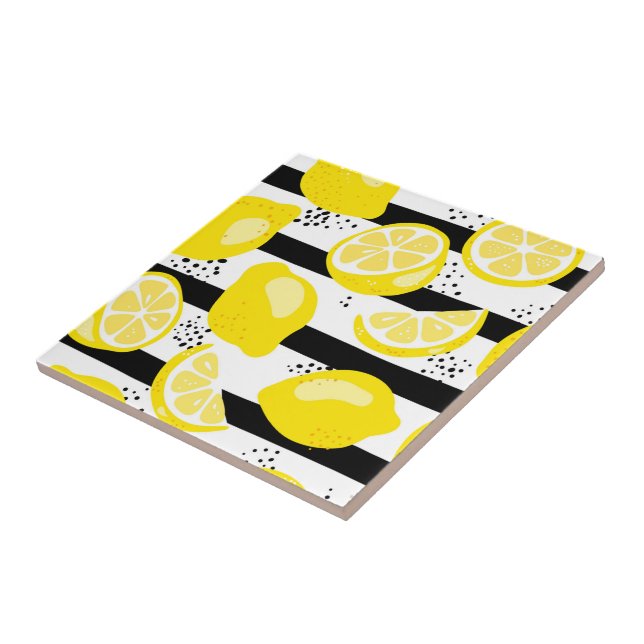 Azulejo cerâmico/Trivet-Lemons Azulejo cerâmico (Lateral)