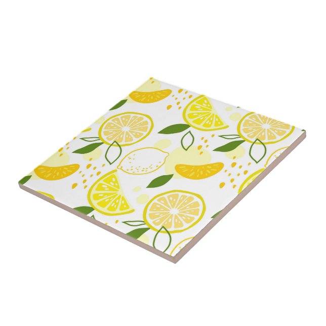 Azulejo cerâmico/Trivet-Lemons Azulejo cerâmico (Lateral)