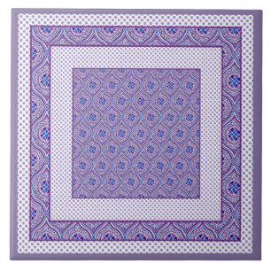 Azulejo cerâmico, Trivet Mauve e White Ogees, Polk