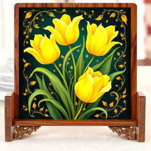 Azulejo cerâmico Tulip Noir
