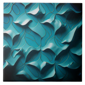Azulejo cerâmico "Turquoise Waves III"