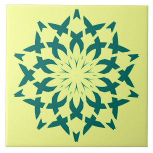 Azulejo cerâmico, um limão elegante e design verde
