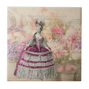 Azulejo Cerâmico Vintage Marie Antoinette