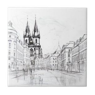 Azulejo Cerâmico Vintage Prague