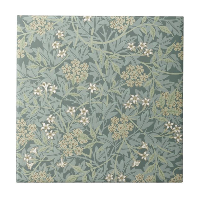 AZULEJO CERÂMICO ; WILLIAM MORRIS : JASMINE (Frente)
