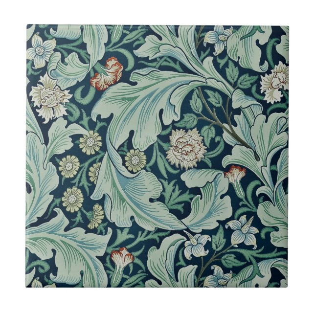 AZULEJO CERÂMICO ; WILLIAM MORRIS : PADRÃO FLORAL (Frente)