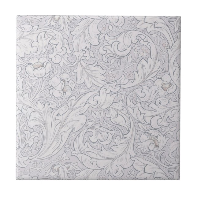 AZULEJO CERÂMICO ; WILLIAM MORRIS : PADRÃO FLORAL (Frente)
