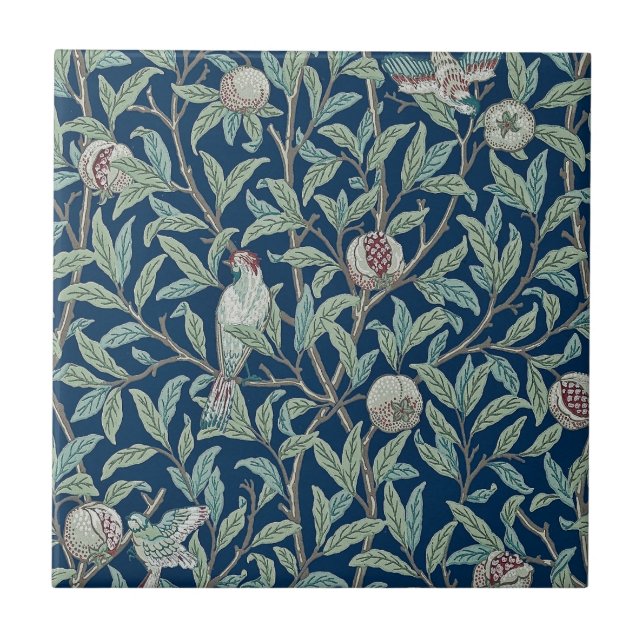 AZULEJO CERÂMICO ; WILLIAM MORRIS : POMEGRANATOS (Frente)