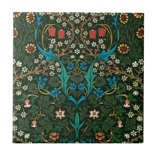 Azulejo CERÂMICO WILLIAM MORRIS "TULIPS" (Frente)