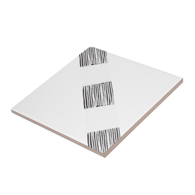 Azulejo cerâmico Xadrez branca e preta (Lateral)