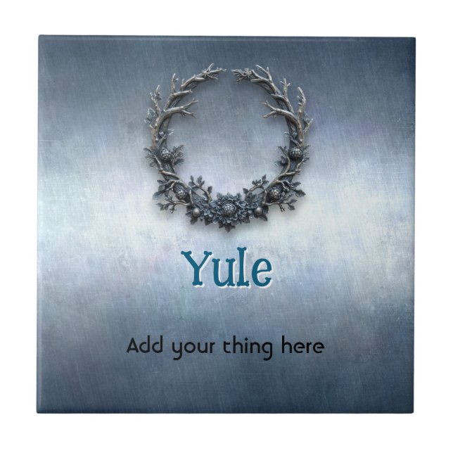 Azulejo Cerâmico Yule Personalizável (Frente)