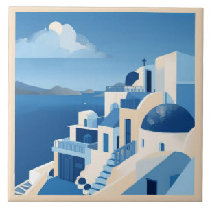 Azulejo — cidade do Mediterrâneo Azul
