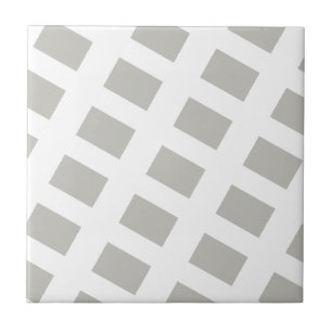 Azulejo Cinza e Branco Listrado Quadrado