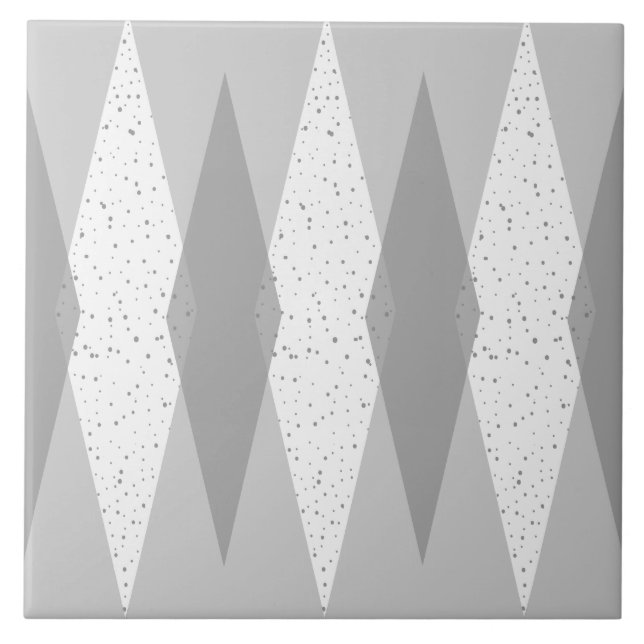 Azulejo cinzento moderno de Argyle do meio século (Frente)