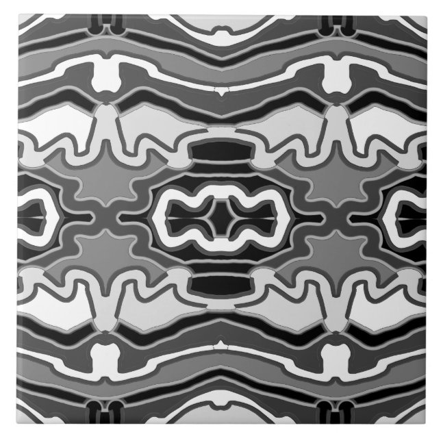 Azulejo clássico branco preto e branco, de cerâmic (Frente)