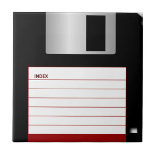 Azulejo Clássico de 3,5" Red Floppy Disk Cerâmic