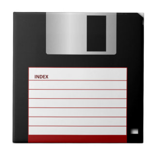 Azulejo Clássico de 3,5" Red Floppy Disk Cerâmica