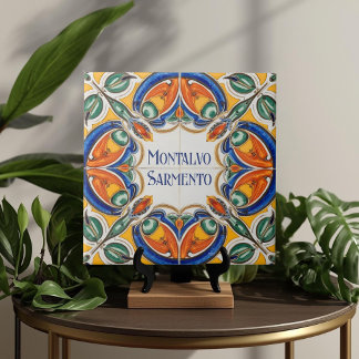 Azulejo Colorful Custom Name Plate Plaque Sign