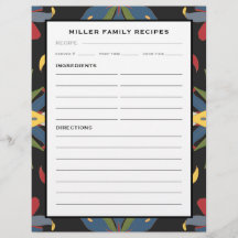 Azulejo Colorida de Cozinha | Página Binder de Rec