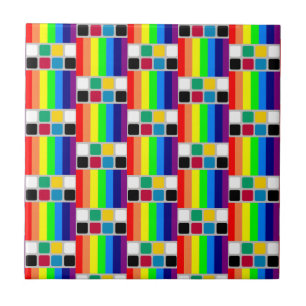 Azulejo Colorido Cores Quadrado