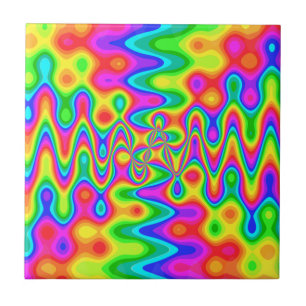 Azulejo Colorido de Fotos Psicodélicas Cerâmicas