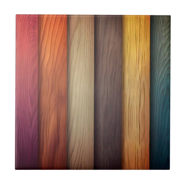 Azulejo Colorido de Madeira (Frente)