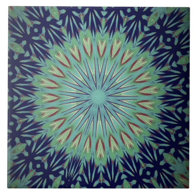 Azulejo colorido de Mandela do art deco (Frente)