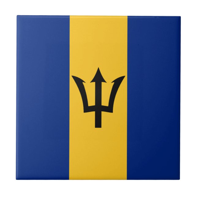 Azulejo com a Bandeira de Barbados (Frente)