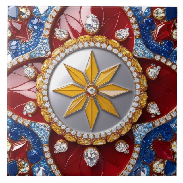 Azulejo com a Design moderna colombiana Colors (Frente)