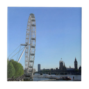 Azulejo com a roda de Ferris do olho de Londres
