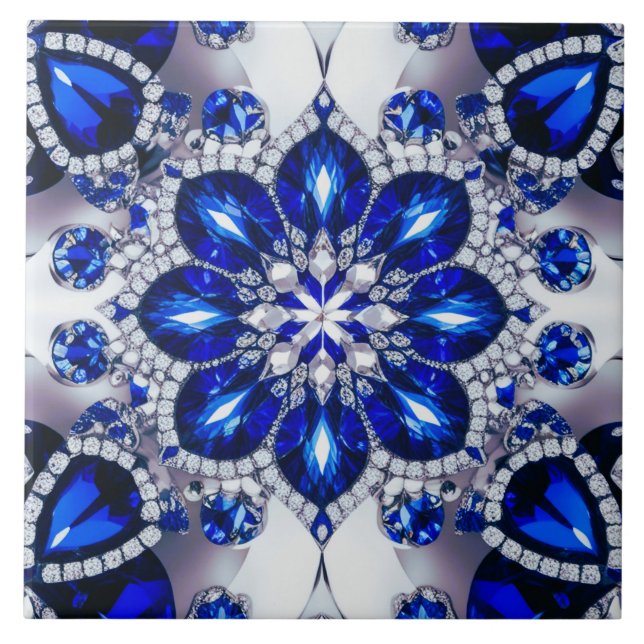 Azulejo com as cores brancas azuis Design moderno (Frente)