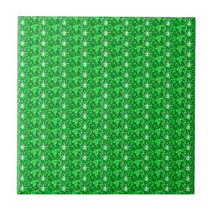 Azulejo com brilho verde