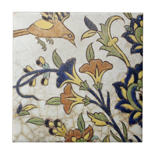 azulejo com design de colheita com aves