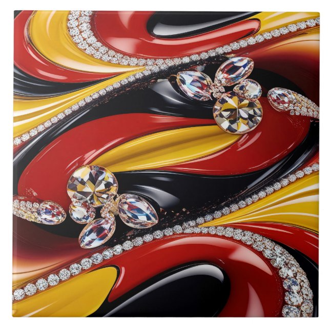 Azulejo com Design moderna das Cores Belgas (Frente)