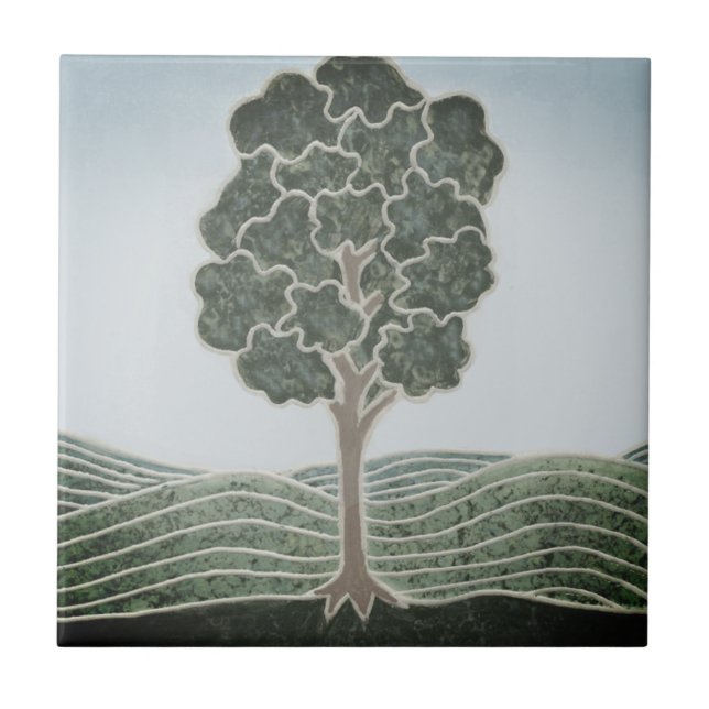 Azulejo com imagem de Árvore Primitiva (Frente)