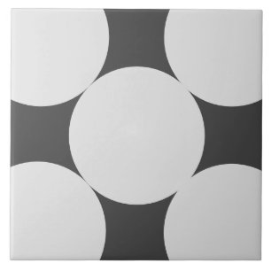 Azulejo com Padrão de Círculos em Estilo Vitoriano