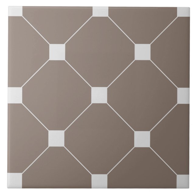 Azulejo com Padrão Geométrico em Estilo Vitoriano (Frente)