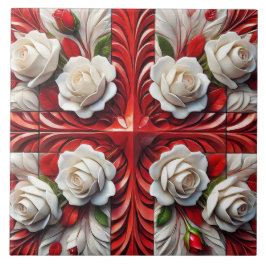Azulejo com Rosas Ingleses Design