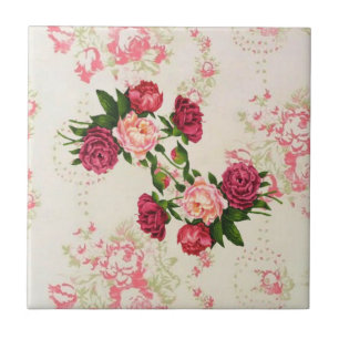 Azulejo cor-de-rosa dos rosas