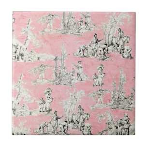 Azulejo cor-de-rosa & preto do país inglês de