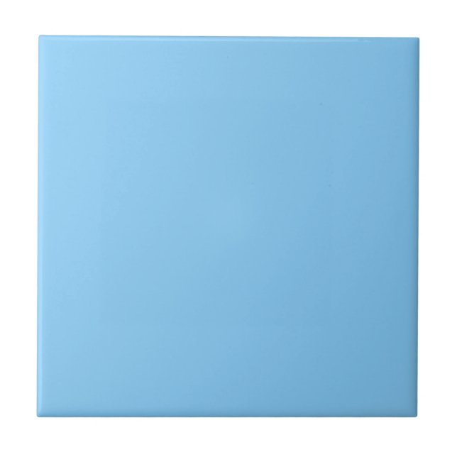 Azulejo Cor Sólida Azul Ovo Céu Claro (Frente)