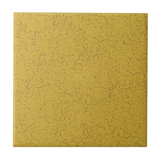 Azulejo Cor Sólida com Revestimento Crackle Dourad (Frente)