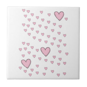 Azulejo Corações Rosa Amor