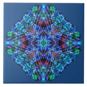 Azulejo coral da mandala do vulcão