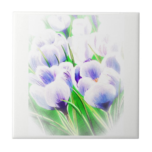 Azulejo Crocus em Desvanecimento (Frente)